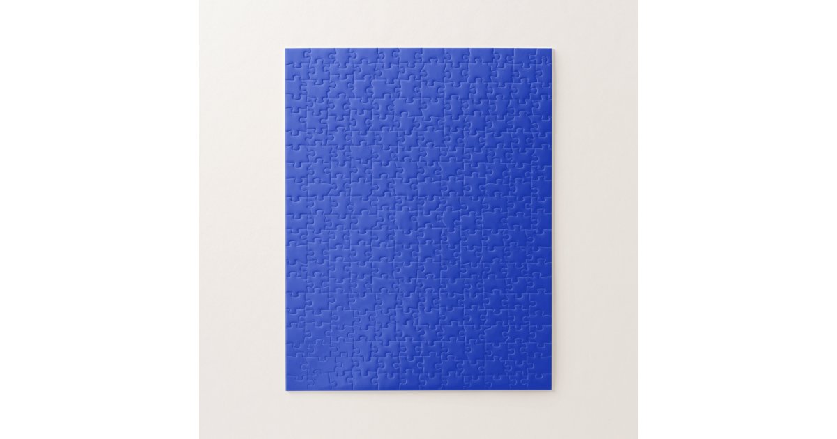 Blue Blue (solid colour) Jigsaw Puzzle Zazzle.co.nz