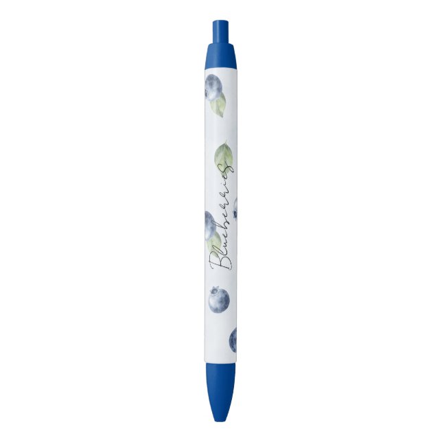 Blue Blueberries Fruit   Black Ink Pen (Front Vertical)
