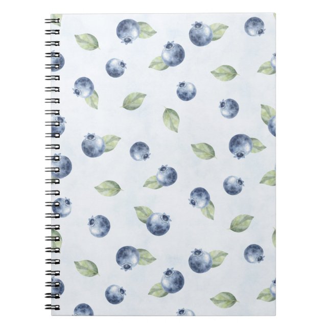 Blue Blueberries Fruit   Notebook (Front)