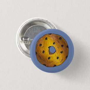 Blue Blueberry Cake Doughnut Doughnut Breakfast Fo 3 Cm Round Badge