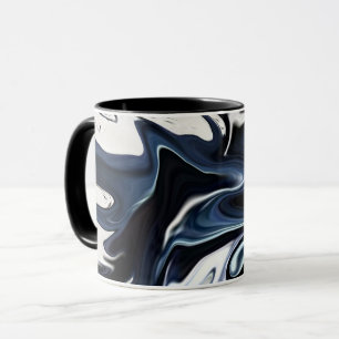 Blue blurred pattern mug