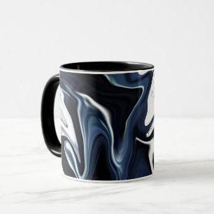 Blue blurred pattern mug