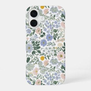 Blue Blush Cottagecore Wildflower iPhone 16 Case