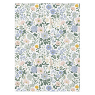 Blue Blush Cottagecore Wildflower Tablecloth