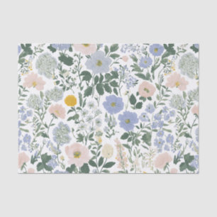 Blue Blush Cottagecore Wildflower Tissue Paper