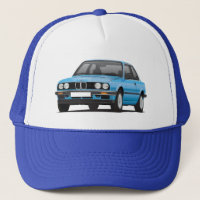 Blue BMW 3 series (E30)