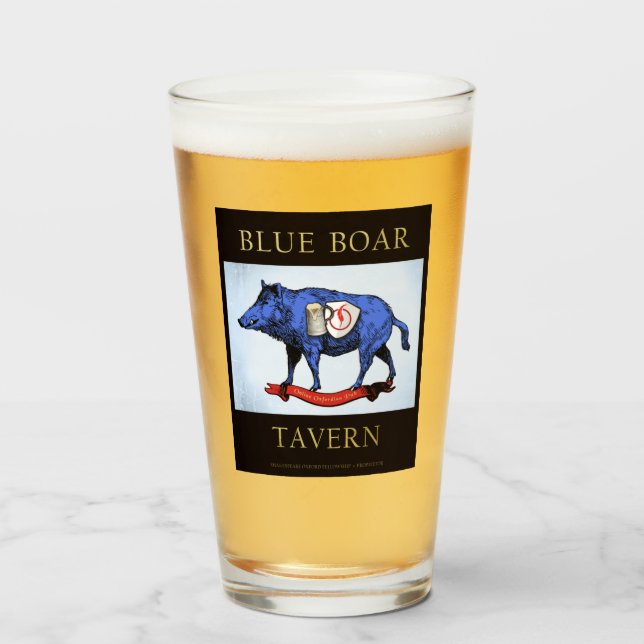 Blue Boar Tavern Pint Glass (Front Filled)