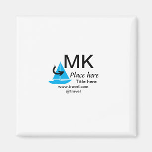 Blue boat black arrow travel agent blog website t magnet