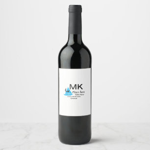 Blue boat black arrow travel agent blog website t wine label