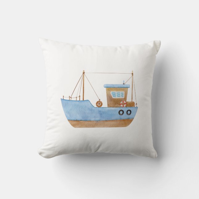 Blue boat  cushion (Front)