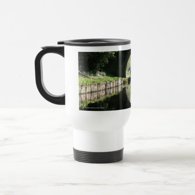 Blue Boat Llangollen Canal Travel Mug (Left)