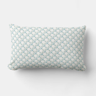 blue boat nautical anchor pattern lumbar cushion