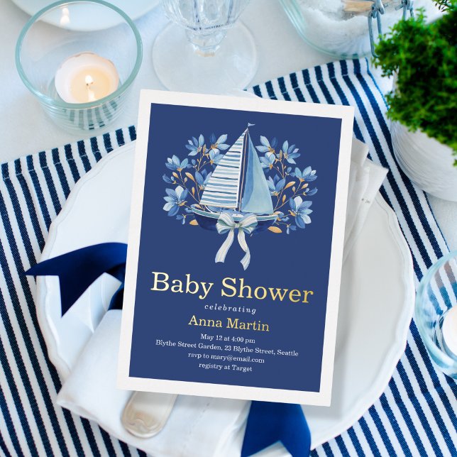 Blue Boats & Bows Baby Shower (Creator Uploaded)