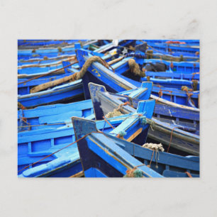 Blue Boats Postcard