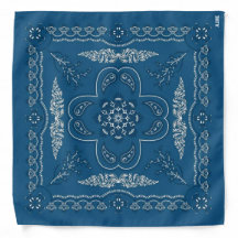 Blue Bohemian Mandala Bandanna