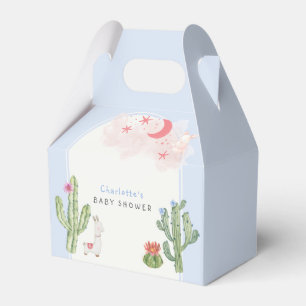 Blue Boho Arch Cactus Toys Boy Baby Shower Favour Box