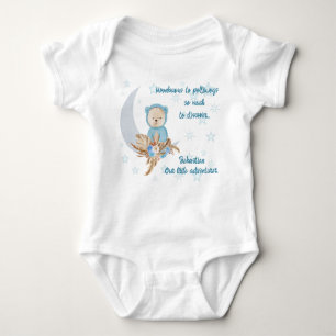 Blue Boho Bear Moon Baby Clothing Baby Bodysuit
