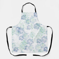 Blue Boho Blooming Flowers Floral Tie Dye Pattern 