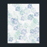Blue Boho Blooming Flowers Floral Tie Dye Pattern  Flyer<br><div class="desc">Tie dye blooming flowers fashion trend design pattern home decor,  phone cases,  rugs,  blankets,  curtains,  pillows.
Modern korean aesthetic orchid floral tie dye pattern in saturated blues and white colour. Shiburi shibori dye style pattern home decor. Tiedye flower pattern,  rainbow tie dye colours</div>