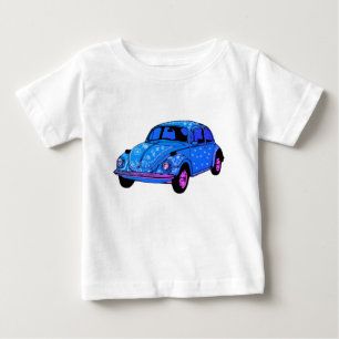 Blue Boho Car Fine Jersey T-Shirt, White Baby T-Shirt