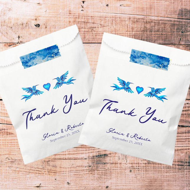 Blue Boho Mexican Wedding Thank You Favour Bag (Creator Uploaded)