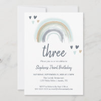 Blue Boho Rainbow 2nd Birthday Party