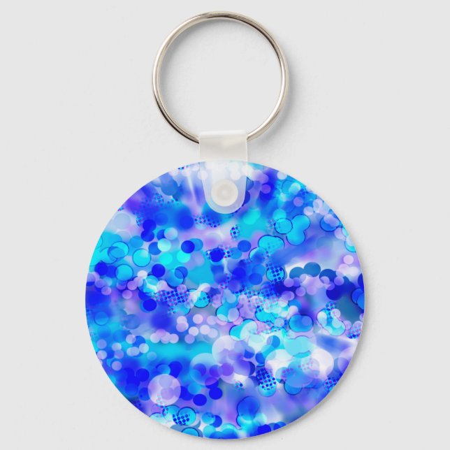 Blue Bokeh 92015 Key Ring (Front)