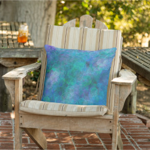 Blue Bokeh Abstract Digital Art T Cushion
