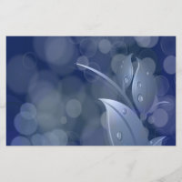 Blue Bokeh Leaves