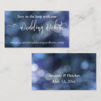 Blue Bokeh Light 32 Wedding Website Address