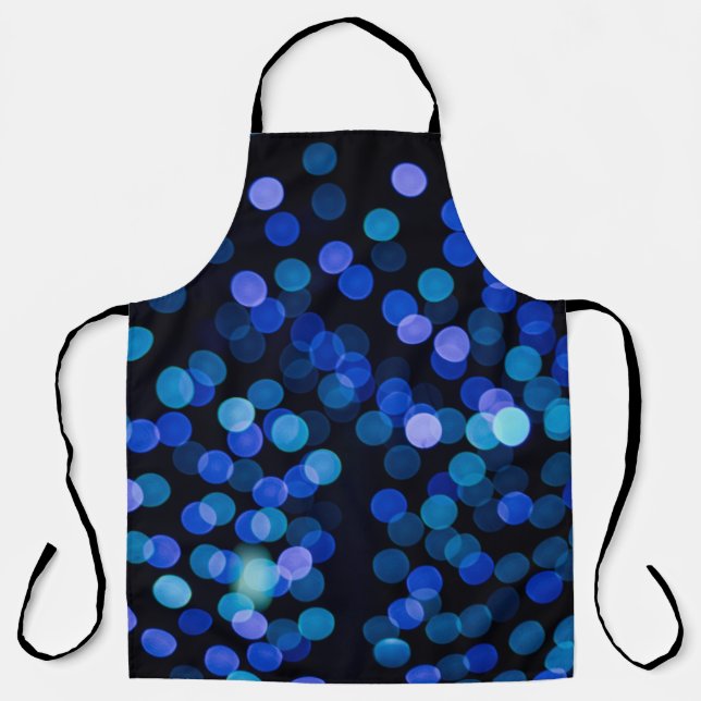 Blue bokeh light apron (Front)