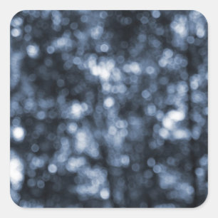 Blue Bokeh Square Sticker