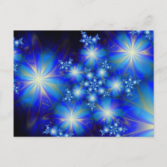 Blue Bonanza Cute Cool Abstract Postcard (Front)