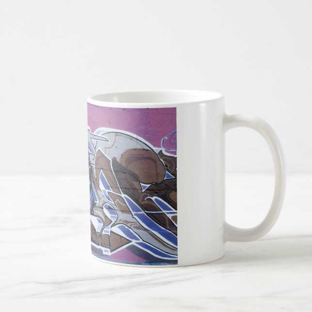 Blue Bonehead Graffiti Coffee Mug (Right)
