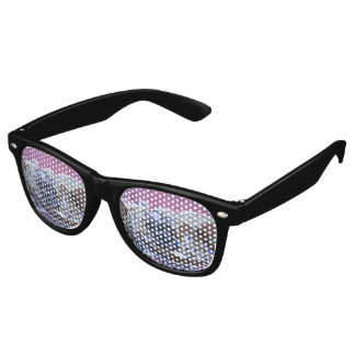 Blue Bonehead Graffiti Retro Sunglasses