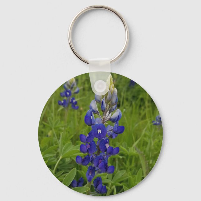 Blue Bonnets of Texas Key Ring (Front)