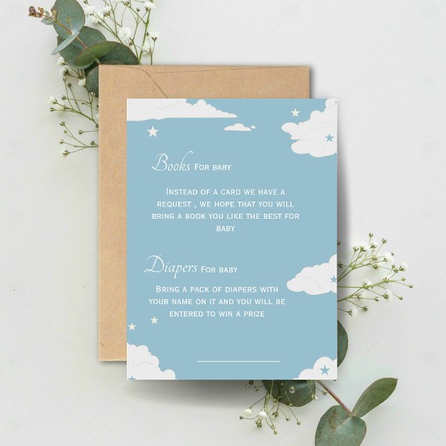 Blue book and diapers for baby boy baby shower  invitation (Creator Uploaded)