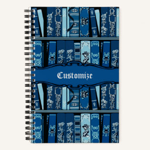 Blue Book Shelves Vintage Books Custom Notebook