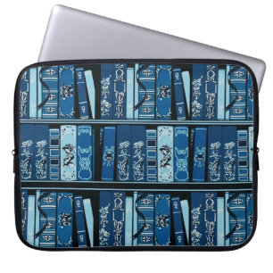 Blue Book Shelves Vintage Books Laptop Sleeve
