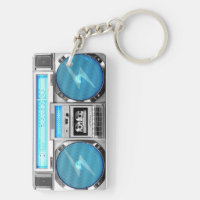 Blue boombox
