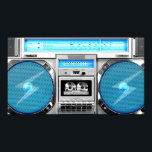 Blue boombox poster<br><div class="desc">Hello,  this design represents one blue boombox and silvered,  very old school and swagg,  this funny and very cool design is made for you!</div>