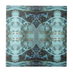 Blue Border Design Tile