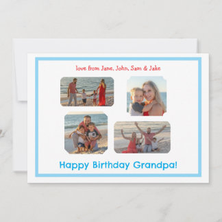 Blue Border PHOTO Birthday
