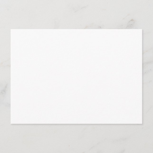 Blue Botanical Modern Wedding Thank You Card (Front)