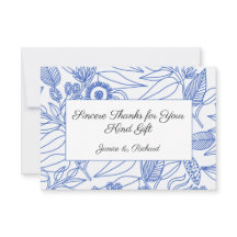 Blue Botanical Personalised Floral Wedding