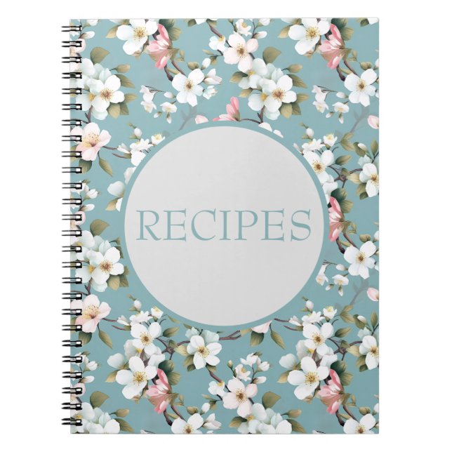 Blue Botanical Spring Dogwood Notebook (Front)