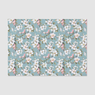 Blue Botanical Spring Dogwood Tissue Paper