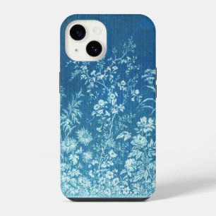 Blue Botanical Vintage Floral Print Custom Case-Ma iPhone 14 Case