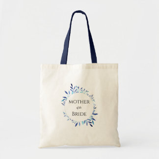 Blue Botanical Watercolor Mother of The Bride Tote Bag