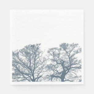Blue Bottom Trees Tropical Boho Napkin